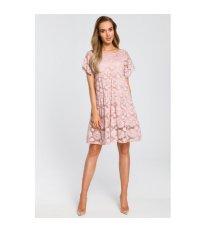 M430 Airy lace dress - pink