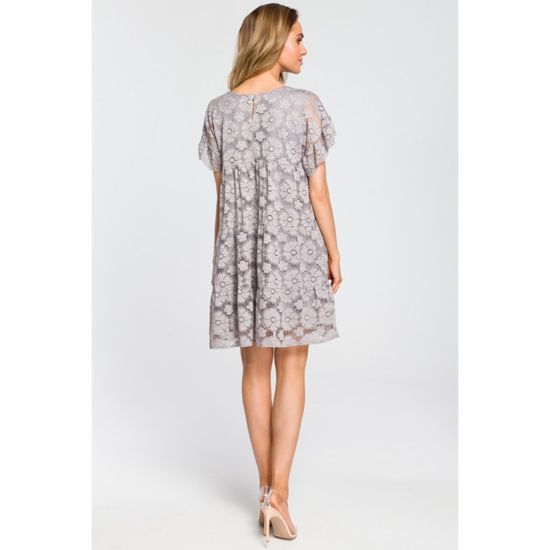 M430 Airy lace dress - gray