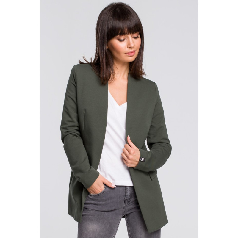 B103 Knitted jacket plus size - military-green