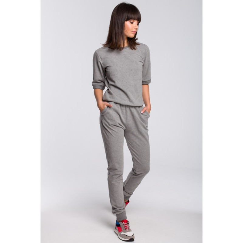 B104 Jumpsuit with back neckline - gray