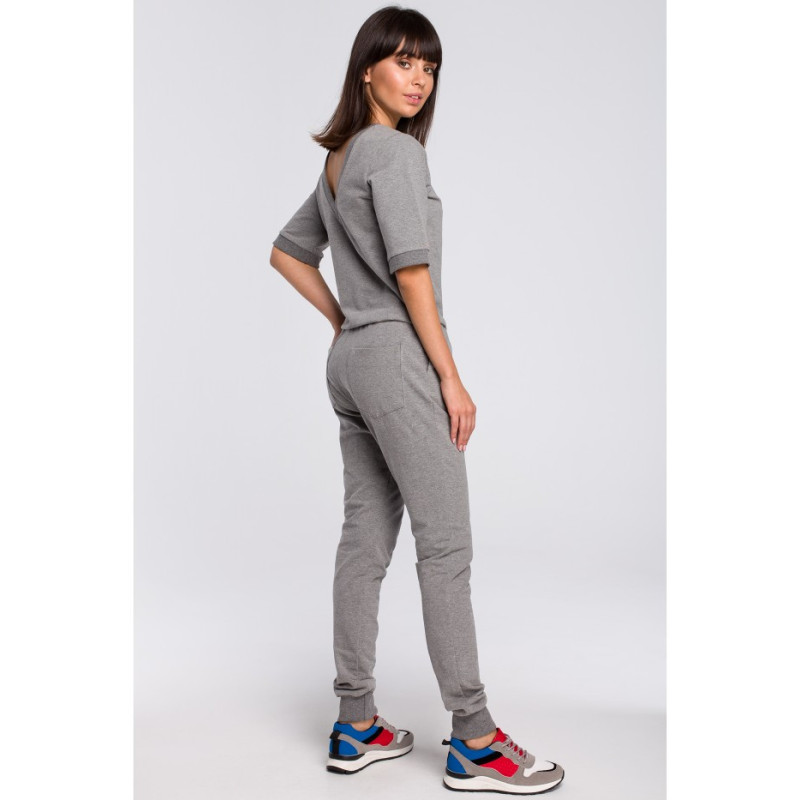 B104 Jumpsuit with back neckline - gray