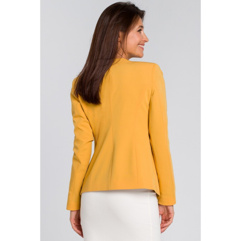 S140 Short unlined jacket with lining - yellow