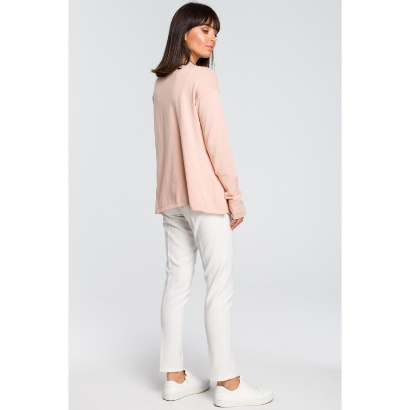 BK023 Short cardigan with shawl collar - peach