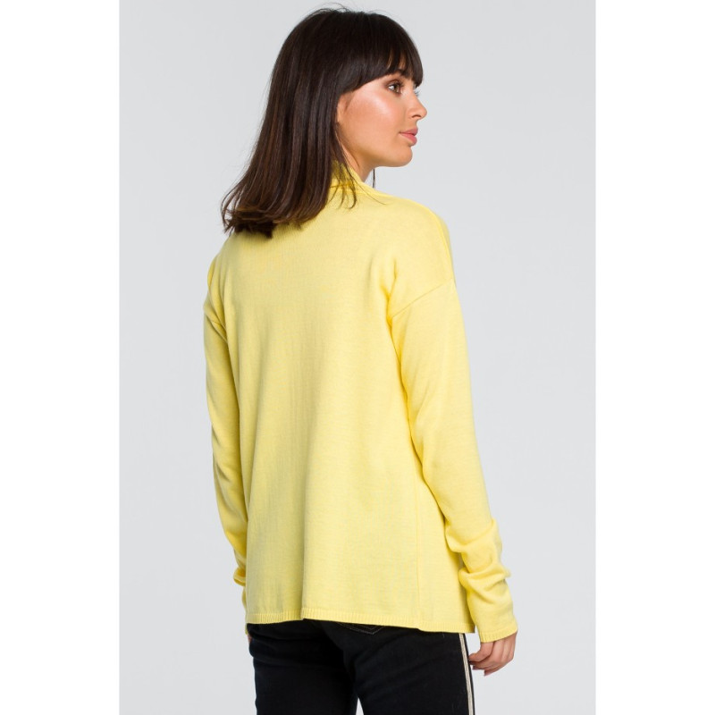 BK023 Short cardigan with shawl collar - yellow