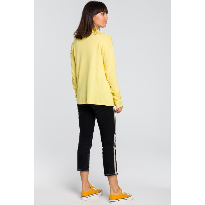 BK023 Short cardigan with shawl collar - yellow