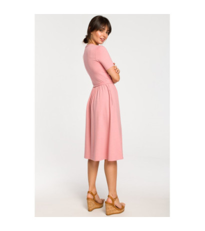 B120 Dress with belt and buckle - pink