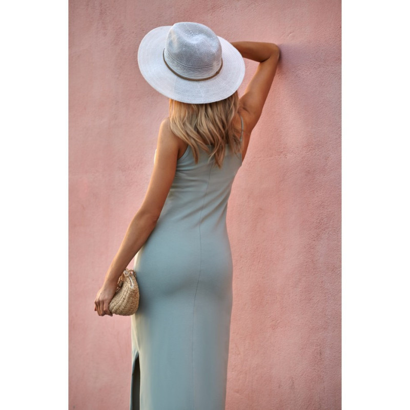 M432 Strapless cotton maxi dress - pistachio