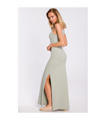 M432 Strapless cotton maxi dress - pistachio