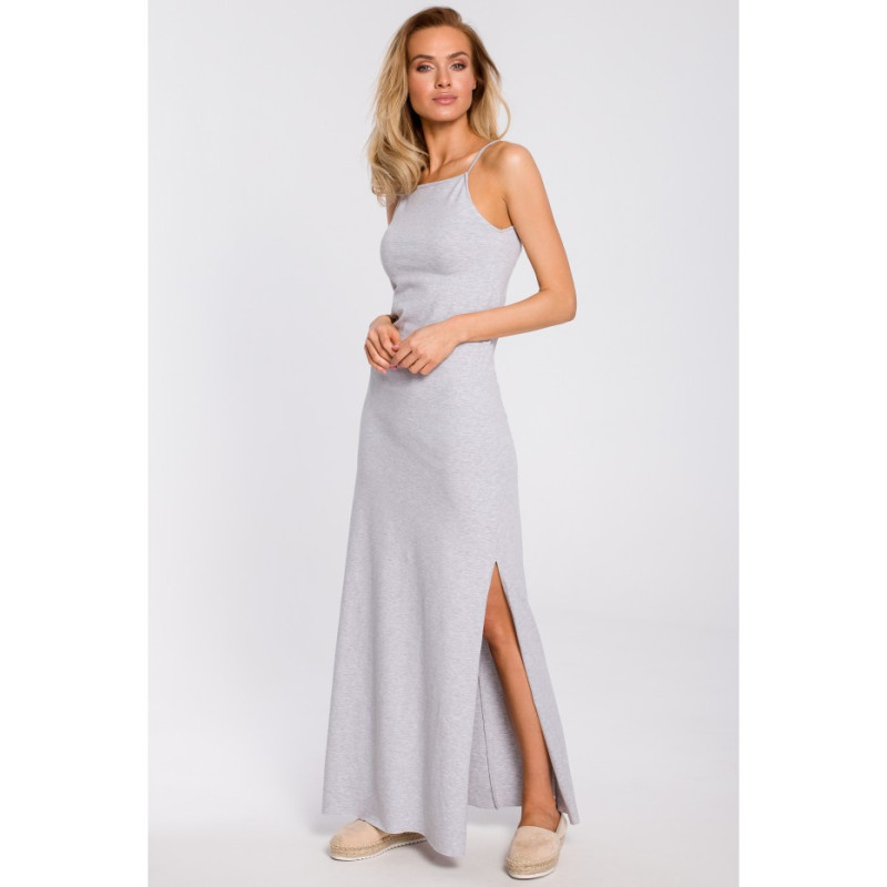 M432 Strapless cotton maxi dress - gray