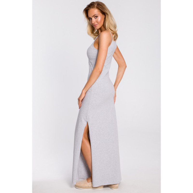 M432 Strapless cotton maxi dress - gray