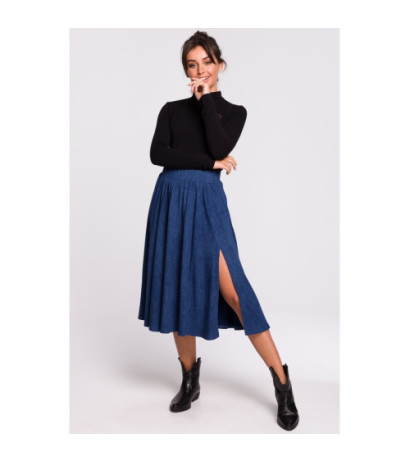 B130 Midi flared skirt - denim