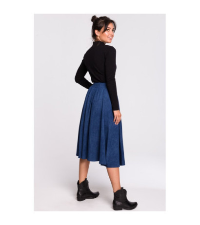 B130 Midi flared skirt - denim