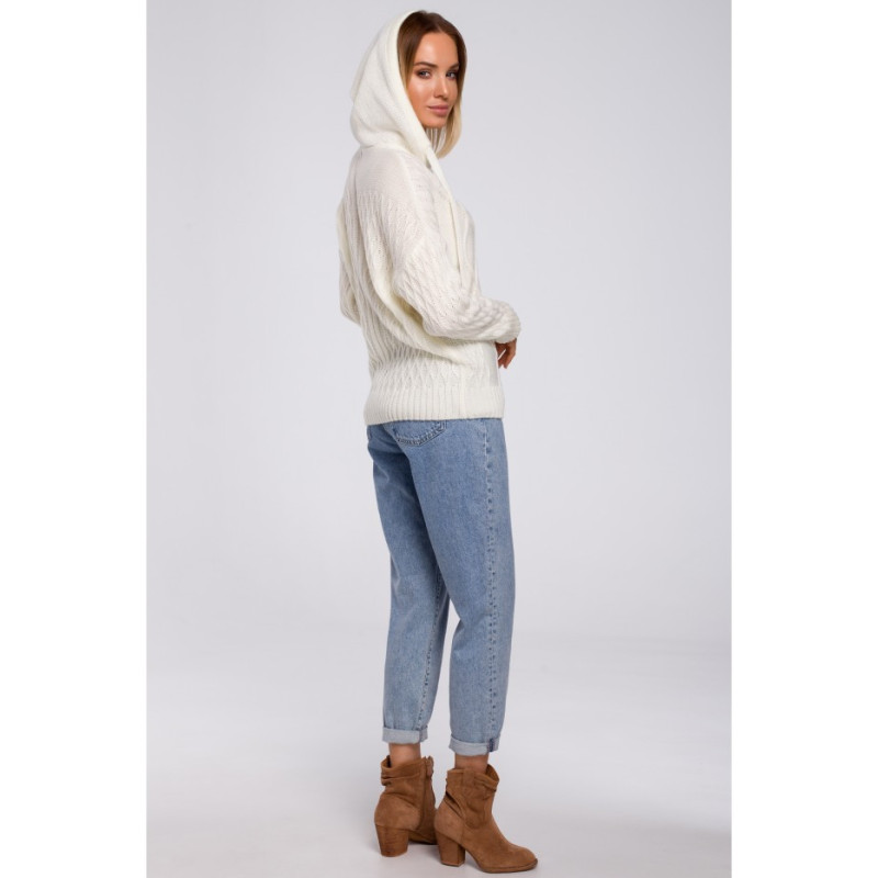 M540 Hooded Sweater - ecru