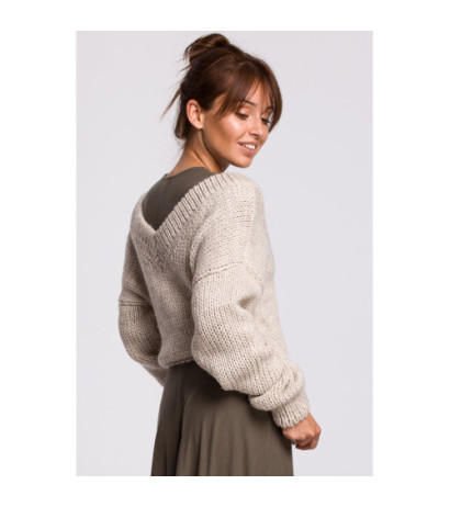 BK046 V-neck sweater - beige