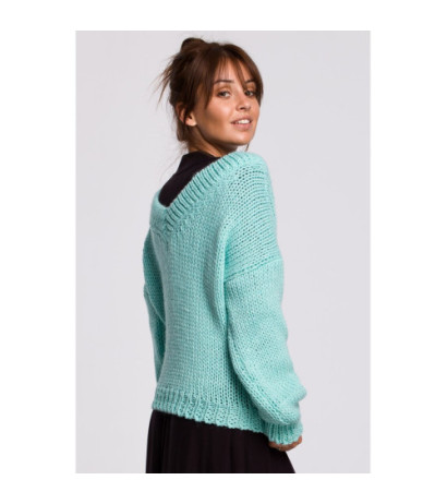 BK046 V-neck sweater - mint