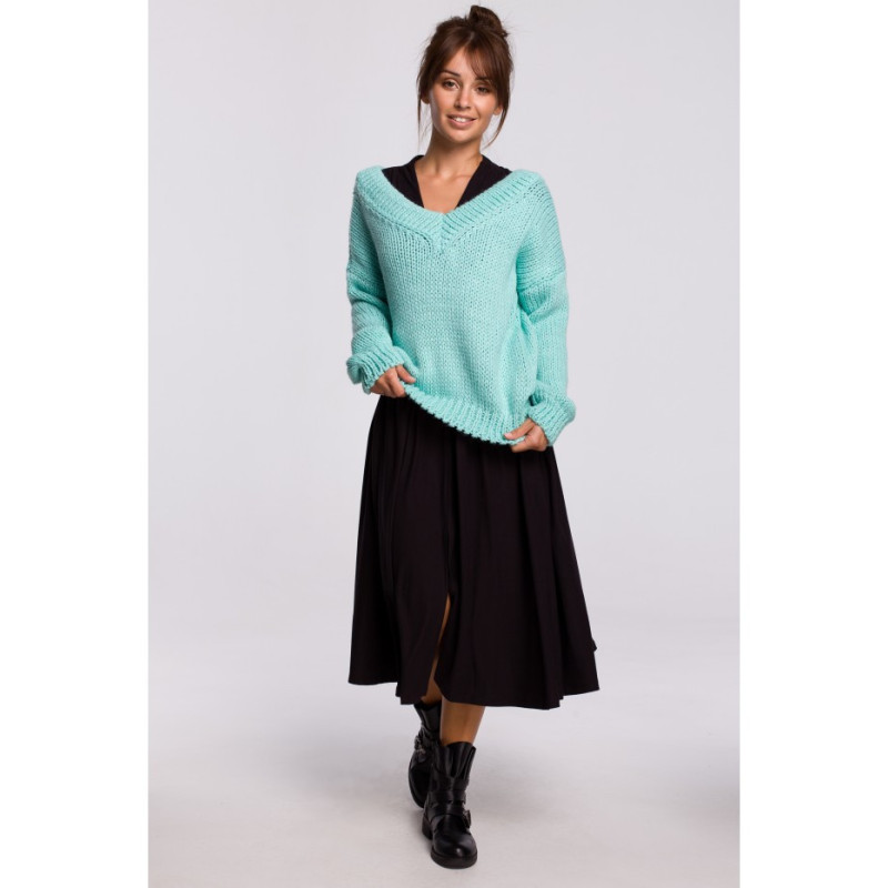 BK046 V-neck sweater - mint