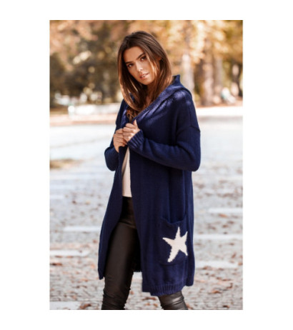 BK063 Cardigan with star...