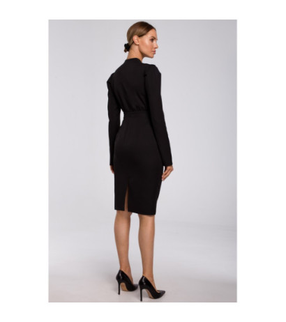 M547 Dress with crease on front - black