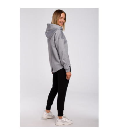 M550 Zippered hooded sweatshirt - steel