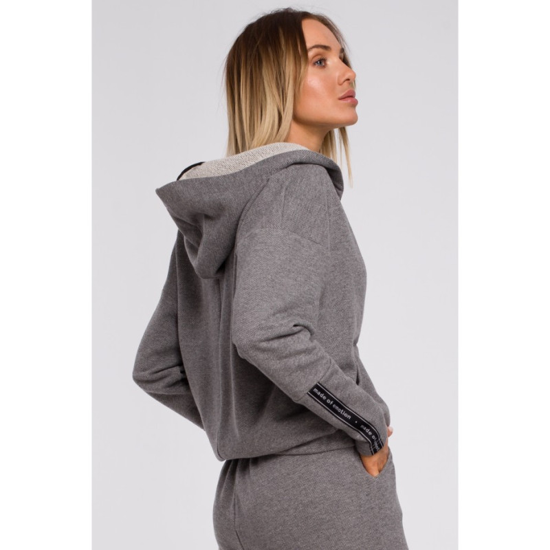 M552 Sweatshirt with kangaroo pocket and hood - grey