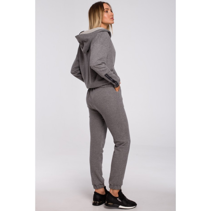 M552 Sweatshirt with kangaroo pocket and hood - grey