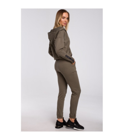 M552 Sweatshirt with kangaroo pocket and hood - khaki