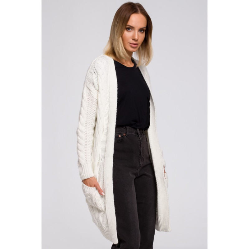 M555 Unbuttoned cardigan - ecru