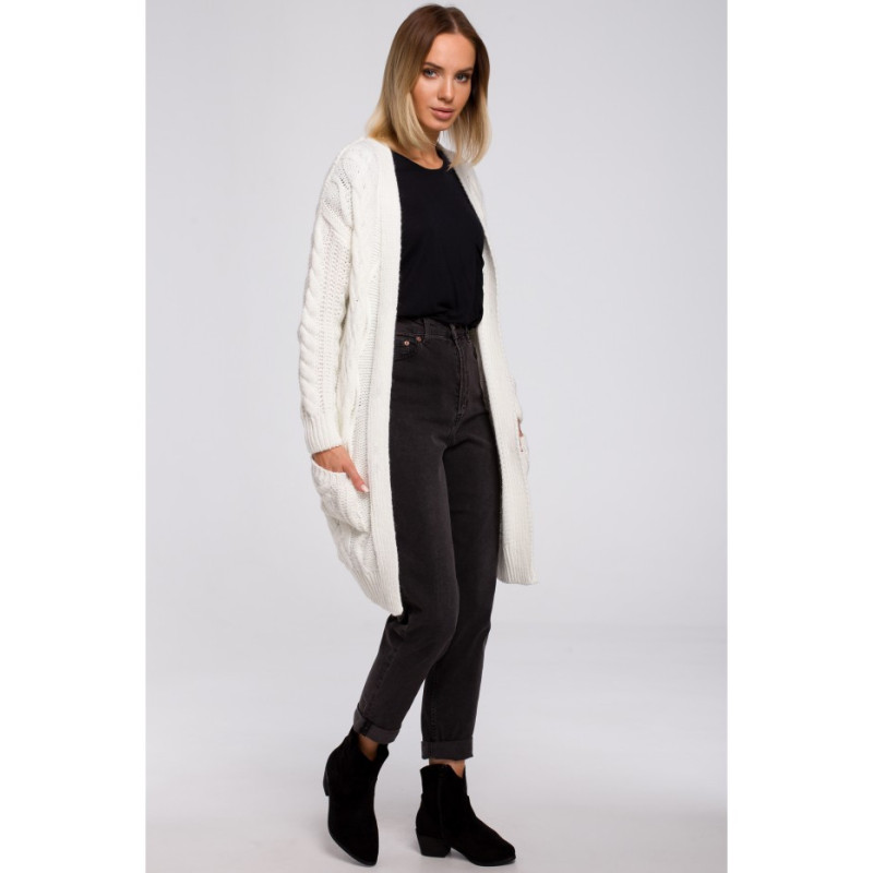 M555 Unbuttoned cardigan - ecru