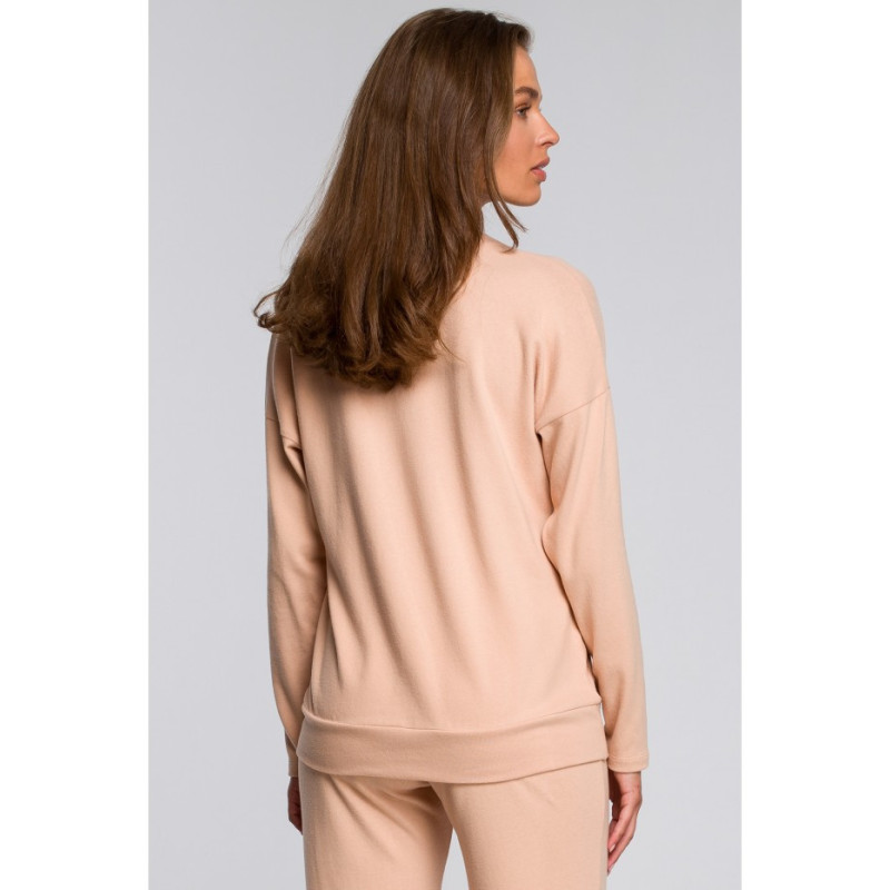 S246 Sweater with v neckline - beige