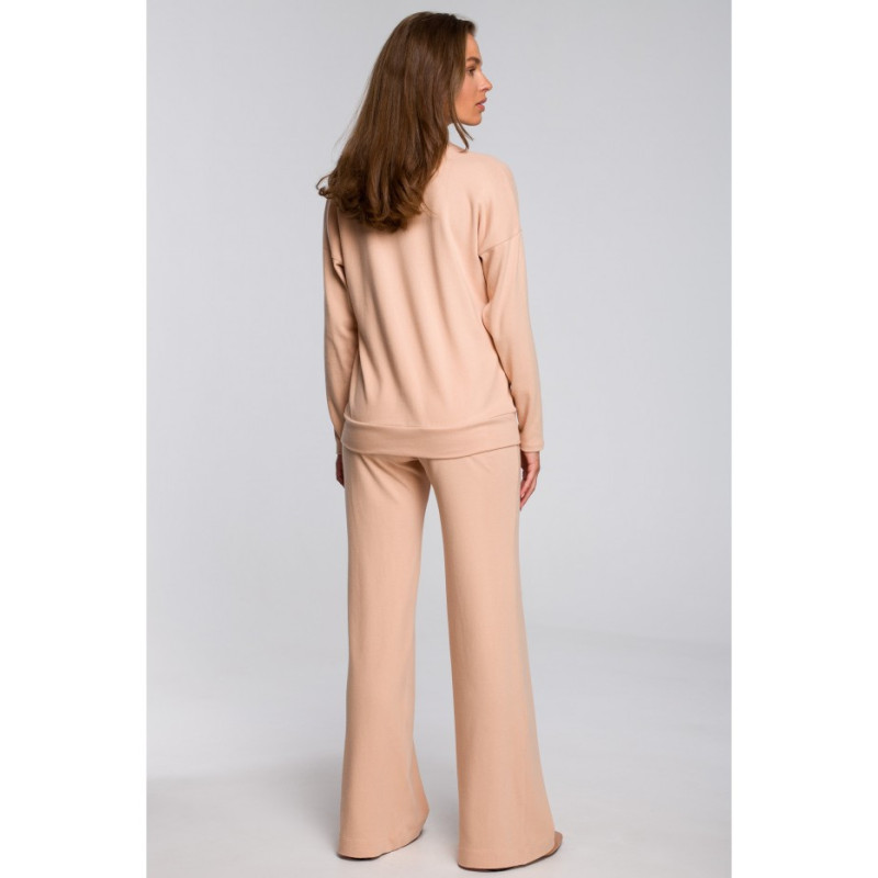 S246 Sweater with v neckline - beige