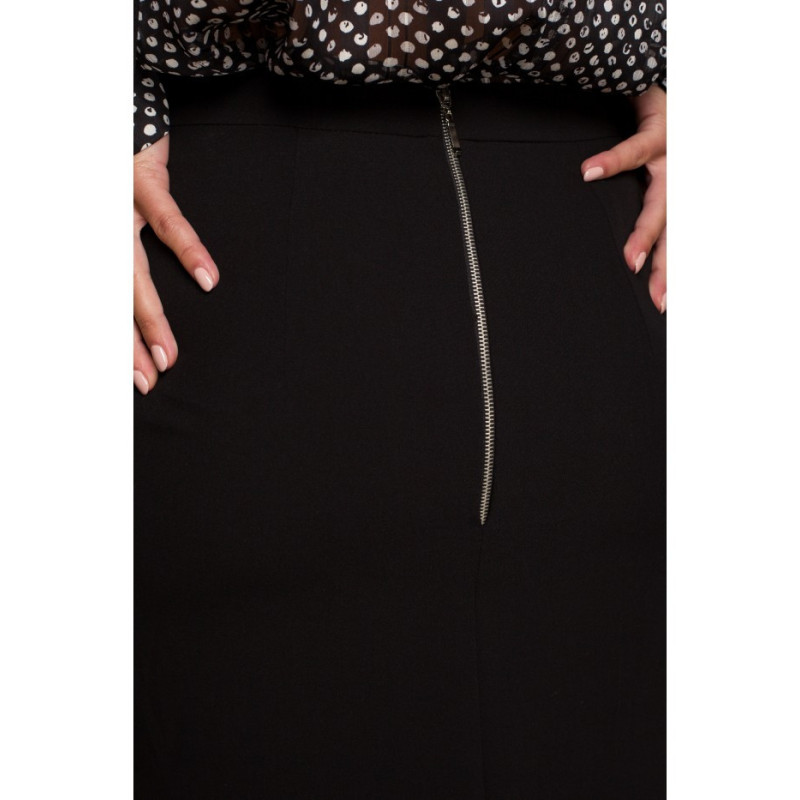 S248 Pencil skirt with zipper - black