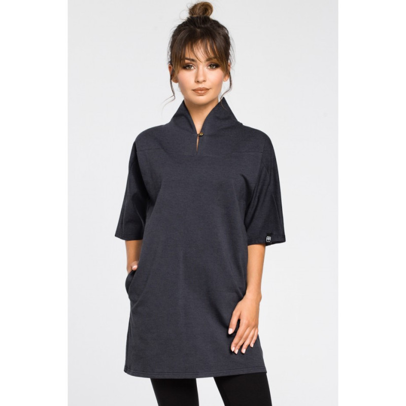 B043 Modern kimono tunic - graphite