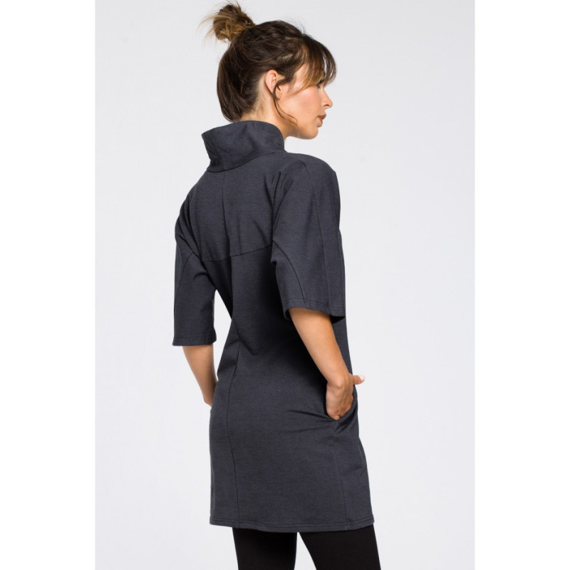 B043 Modern kimono tunic - graphite