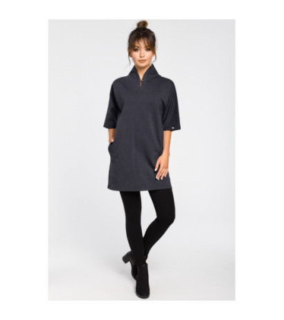 B043 Modern kimono tunic - graphite