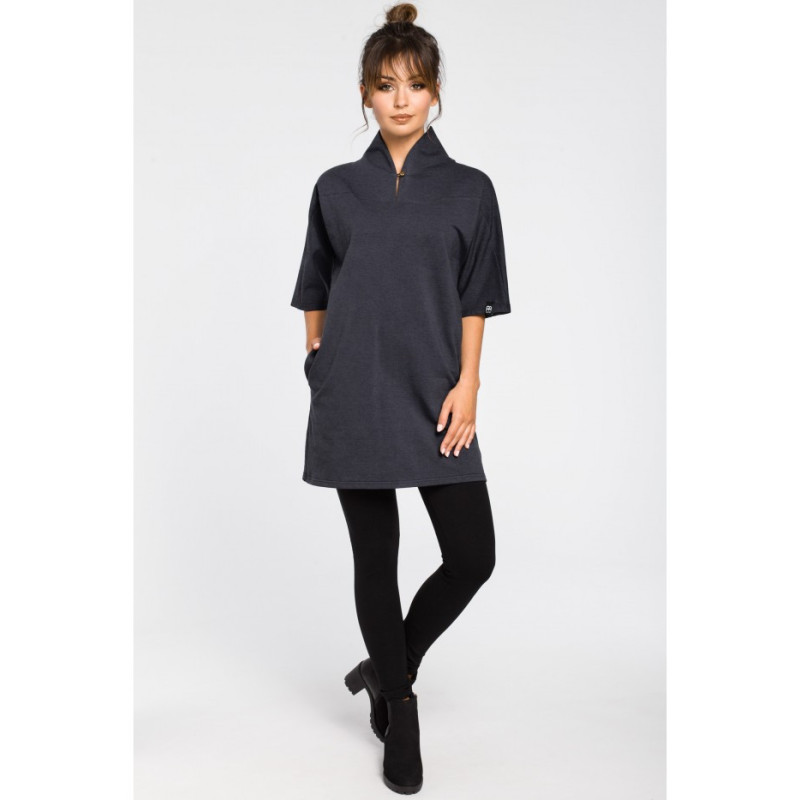 B043 Modern kimono tunic - graphite