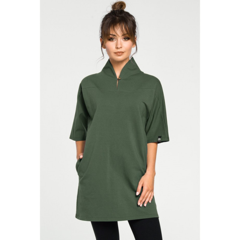 B043 Modern kimono tunic - military green