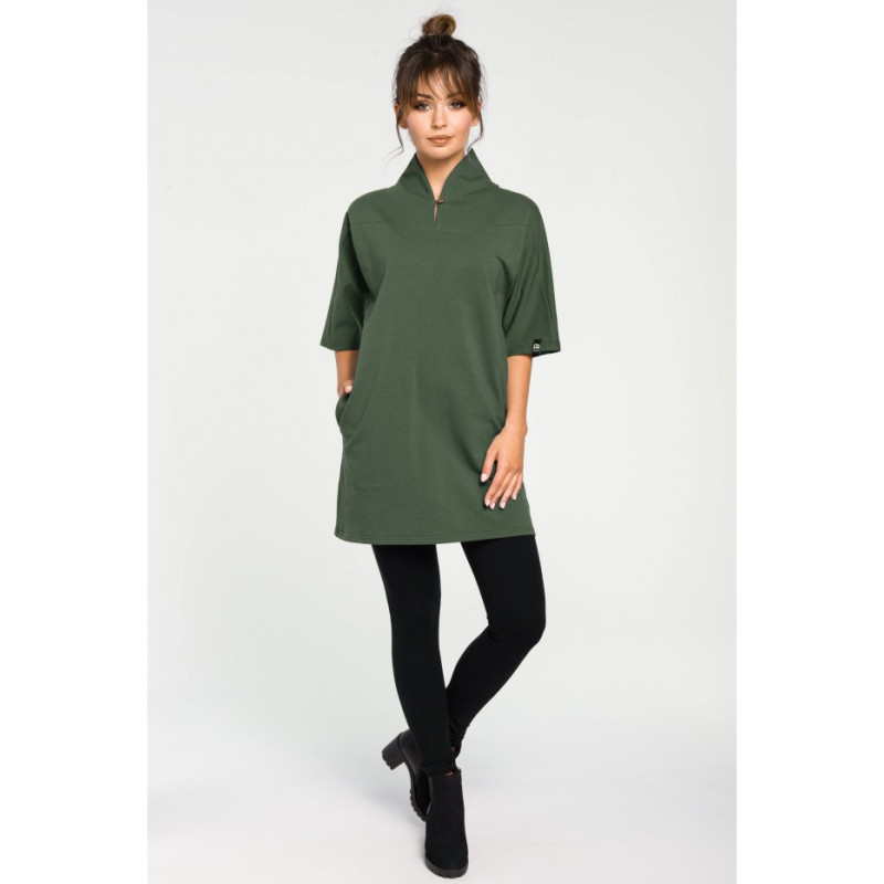 B043 Modern kimono tunic - military green