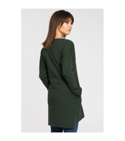 B059 Oversize tunic with stitching - military green