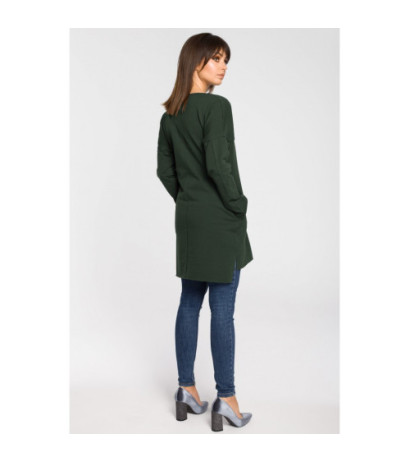 B059 Oversize tunic with stitching - military green