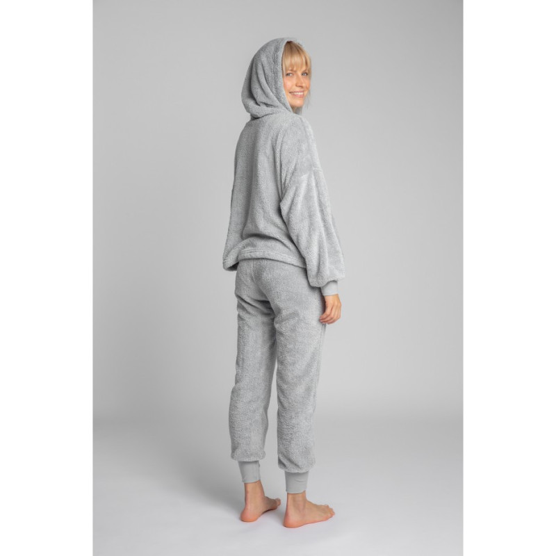 LA003 Plush hooded sweatshirt - ashen