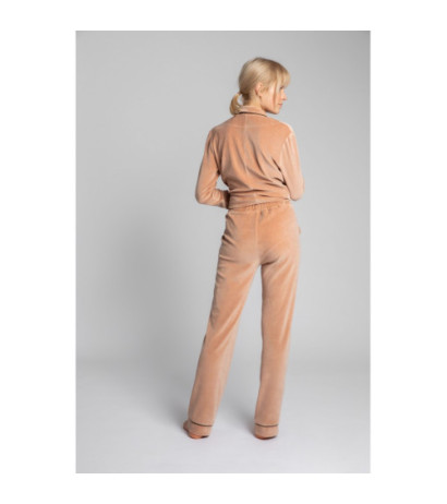 LA008 Velour pajama pants - beige