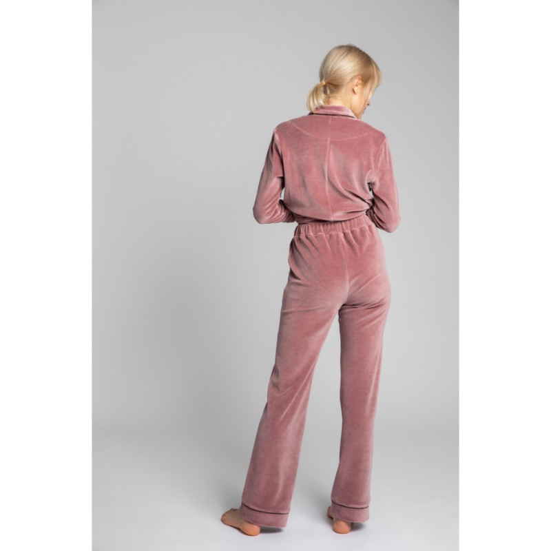 LA008 Velour pajama pants - dirty pink