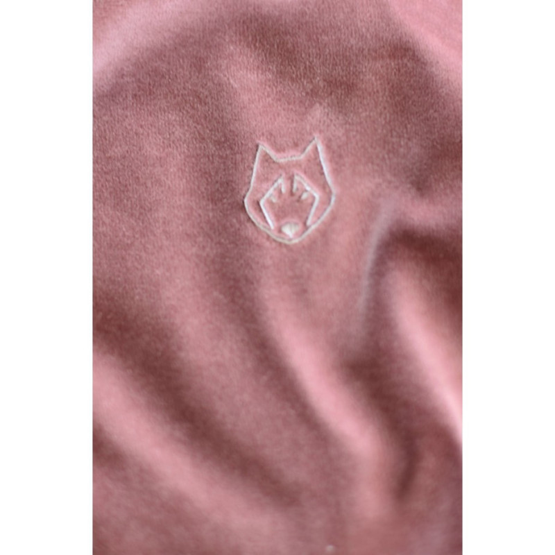 LA011 Velour sweatshirt with reglan sleeves - dirty pink