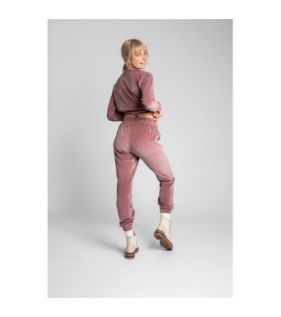 LA012 Velour joggers pants - dirty pink