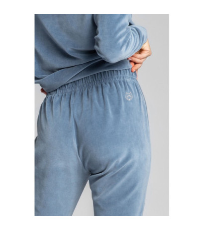 LA012 Velour jogger pants - blue