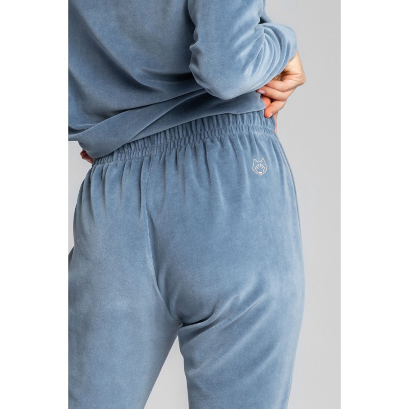 LA012 Velour jogger pants - blue