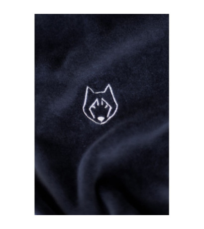 LA013 Velour sweatshirt with bat sleeves - navy blue