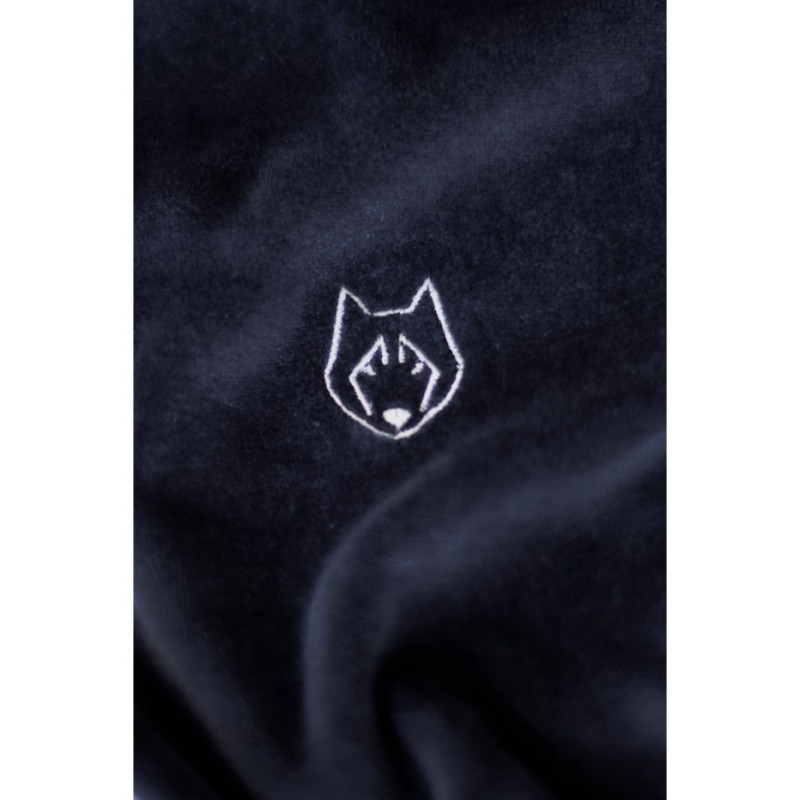 LA013 Velour sweatshirt with bat sleeves - navy blue