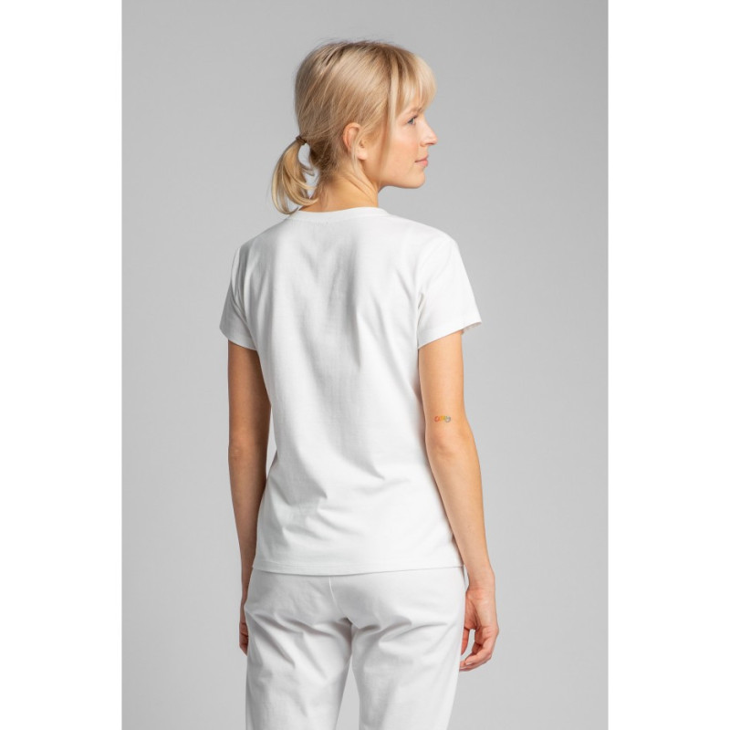 LA014 Sleeping T-shirt with a sweetheart neckline - ecru