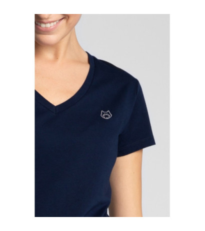 LA014 T-shirt for sleeping with a v-neck - navy blue